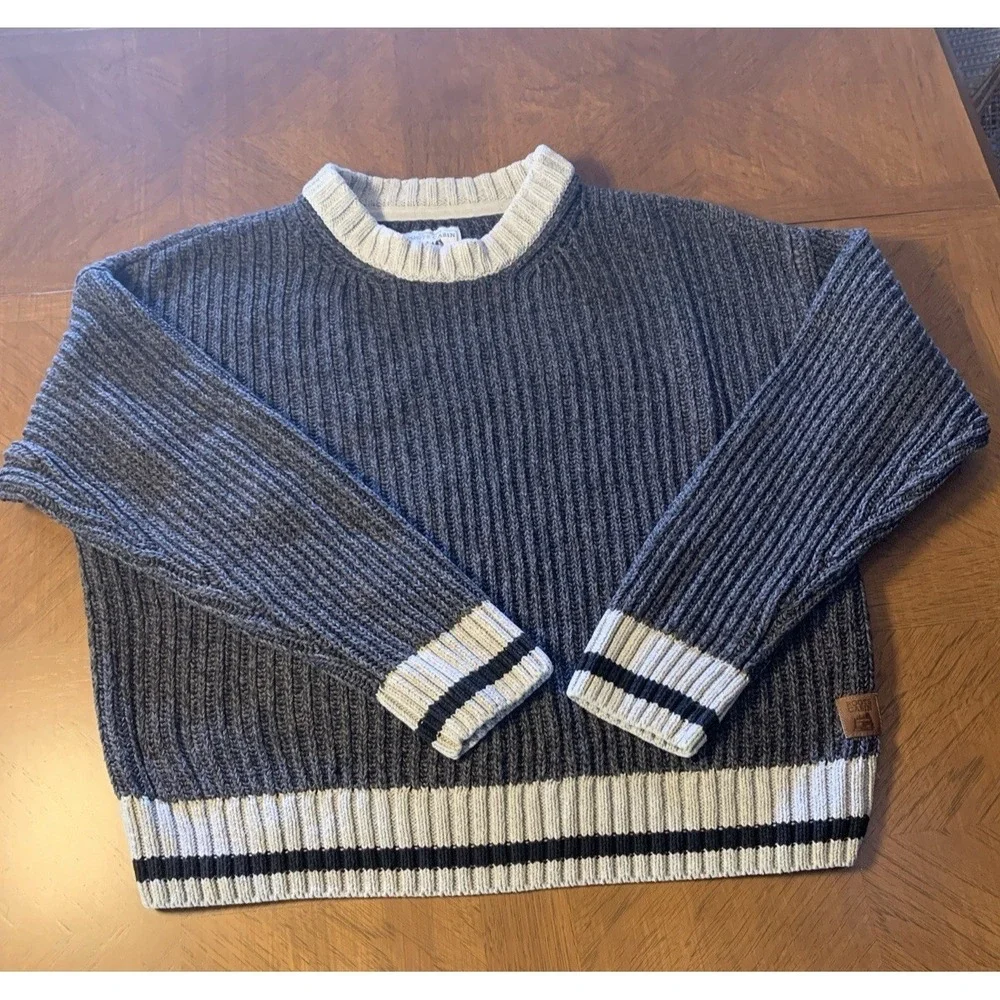 Genuine Roots Cabin Pullover Knit Sweater Women's L Grey Soft Warm Cozy - Picture 6 of 16